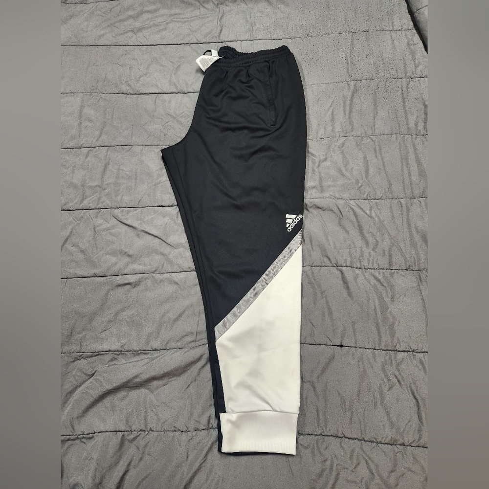 Adidas Black and White Joggers